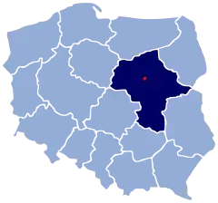 Localização de Nasielsk na Polónia