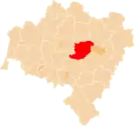 Localização do Condado de Środa na Baixa Silésia.