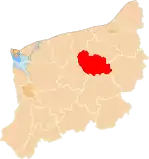 Localização do Condado de Świdwin na Zachodniopomorskie.