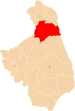 Localização do Condado de Augustów na Podláquia.