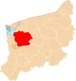 Localização do Condado de Goleniów na Zachodniopomorskie.