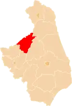 Localização do Condado de Grajewo na Podláquia.