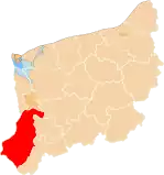 Localização do Condado de Gryfino na Zachodniopomorskie.