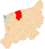 Localização do Condado de Gryfice na Zachodniopomorskie.