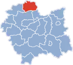 Localização do Condado de Miechów na Pequena Polónia.