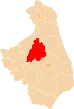 Localização do Condado de Mońki na Podláquia.