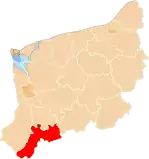 Localização do Condado de Myślibórz na Pomerânia Ocidental.