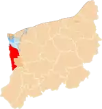 Localização do Condado de Police na Zachodniopomorskie.