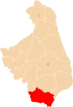 Localização do Condado de Siemiatycze na Podláquia.