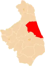 Localização do Condado de Sokółka na Podláquia.