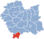 Localização do Condado de Tatra na Pequena Polónia.