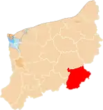 Localização do Condado de Wałcz na Pomerânia Ocidental.