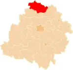 Localização do Condado de Kutno na Lodz.