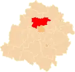 Localização do Condado de Zgierz na Łódź.