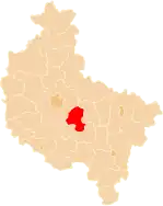 Localização do Condado de Środa Wielkopolska na Grande Polônia.