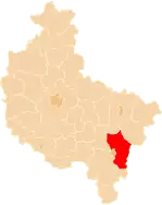 Localização do Condado de Kalisz na Grande Polónia.