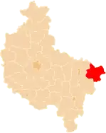 Localização do Condado de Koło na Grande Polónia.