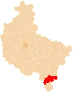 Localização do Condado de Ostrzeszów na Grande Polónia.