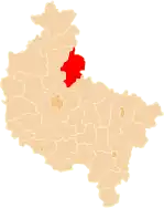 Localização do Condado de Wągrowiec na Grande Polónia.