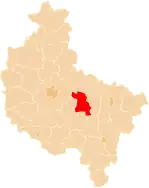 Localização do Condado de Września na Grande Polónia.