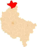 Localização do Condado de Złotów na Grande Polónia.