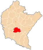 Localização do Condado de Brzozów na Subcarpácia.