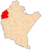 Localização do Condado de Mielec na Subcarpácia.