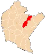 Localização do Condado de Przeworsk na Subcarpácia.