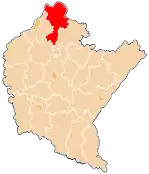 Localização do Condado de Stalowa Wola na Subcarpácia.