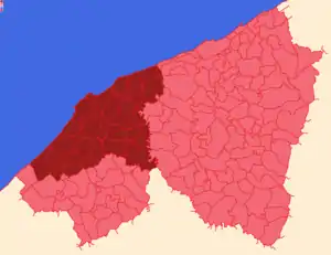 Localização da Província, dentro da região.