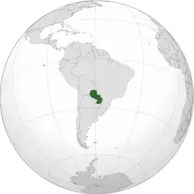 Localização de República do Paraguai