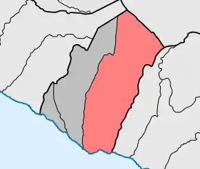 Localização no município de Ponta do Sol
