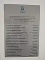 Placa que tem na entrada da edificação contendo a relação de trabalhadores que fizeram as obras.