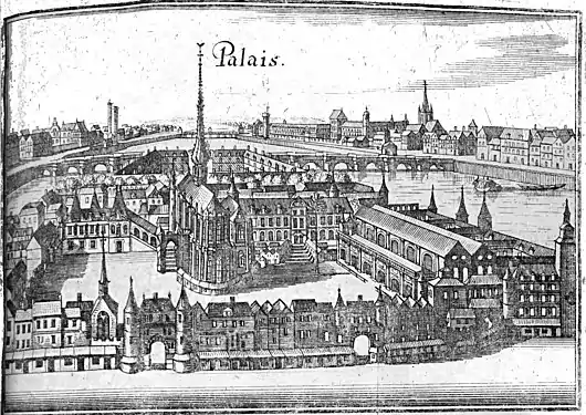 O Palais de la Cité em 1655