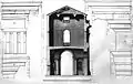 Secção do palácio por Ottavio Bertotti Scamozzi, 1776