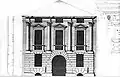 A fachada projectada por Palladio desenhada por Ottavio Bertotti Scamozzi, 1776