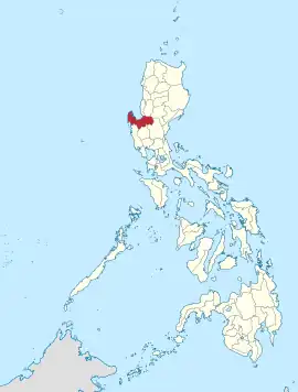 Pangasinan na Região de Ilocos  Coordenadas : 15°55'N, 120°20'E
