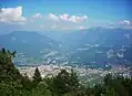 Panorama de Rovereto, visto de Malga Somator