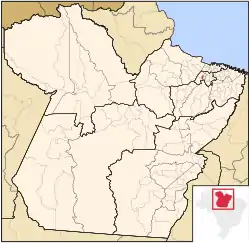 Localização de Ananindeua no Pará