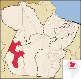 Localização de Itaituba no Pará