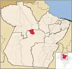 Localização de Medicilândia no Pará