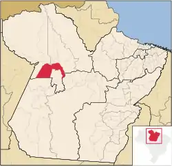 Localização de Santarém no Pará