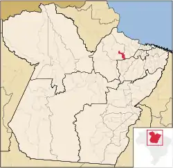 Localização de São Sebastião da Boa Vista no Pará