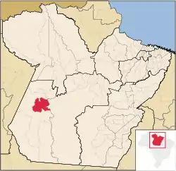 Localização de Trairão no Pará