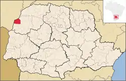 Localização de Alto Paraíso no Paraná