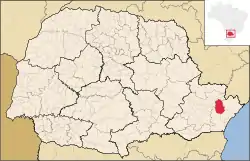 Localização de Antonina no Paraná