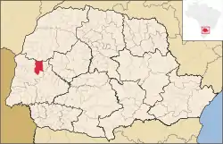 Localização de Assis Chateaubriand no Paraná