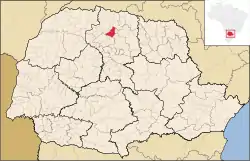 Localização de Astorga no Paraná