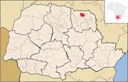 Localização de Bandeirantes no Paraná