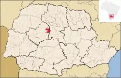 Localização de Barbosa Ferraz no Paraná